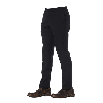 Trussardi Elegant Black Wool Trousers for Men