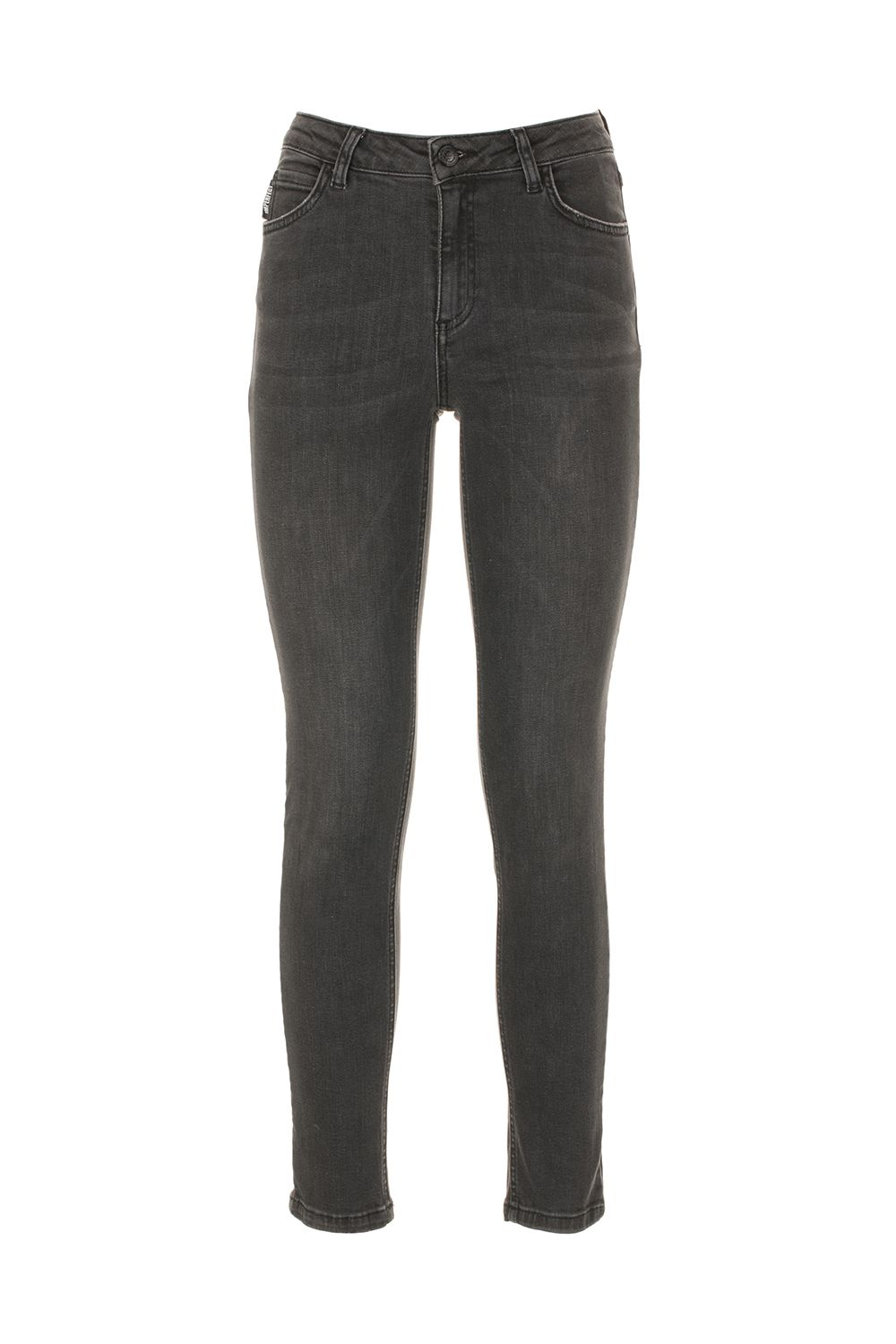 Imperfect Gray Cotton Jeans & Pant