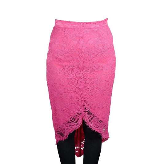 Elisabetta Franchi Elegant Asymmetrical Lace Skirt