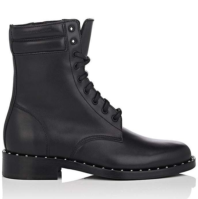 Off-White Elegant Calfskin Lace-Up Ankle Boots