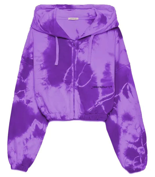 Hinnominate Elegant Purple Hooded Sweatshirt with Logo Print