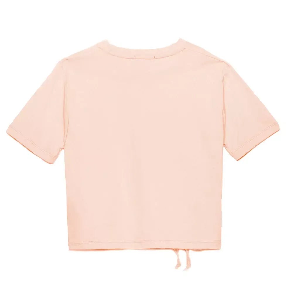 Hinnominate Chic Short Cotton Tee with Knotted Detail