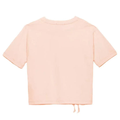 Hinnominate Chic Short Cotton Tee with Knotted Detail