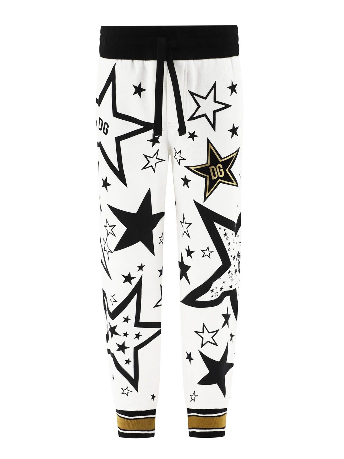 Dolce & Gabbana Elegant Printed Sweatpants with Elasticated Waist
