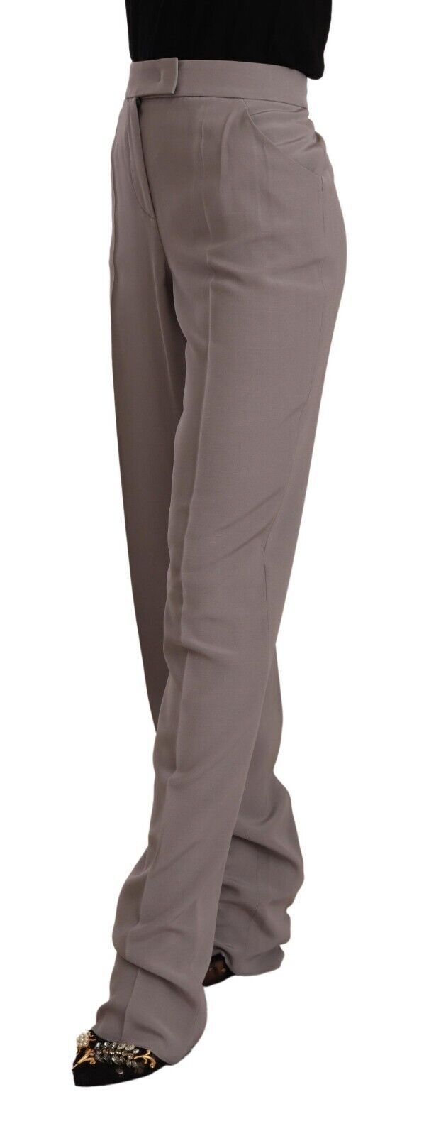 Armani Elegant High Waist Silk Blend Trousers