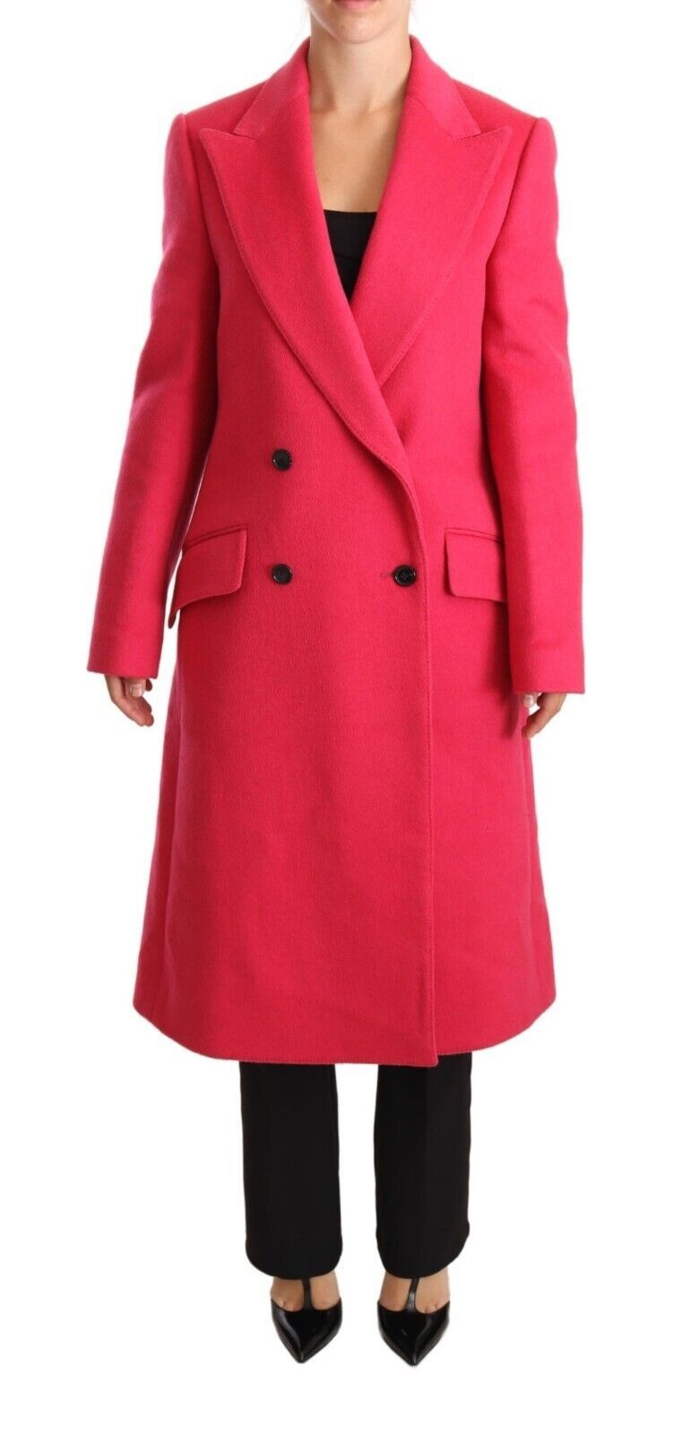 Dolce & Gabbana Pink Double Breasted Trenchcoat Jacket