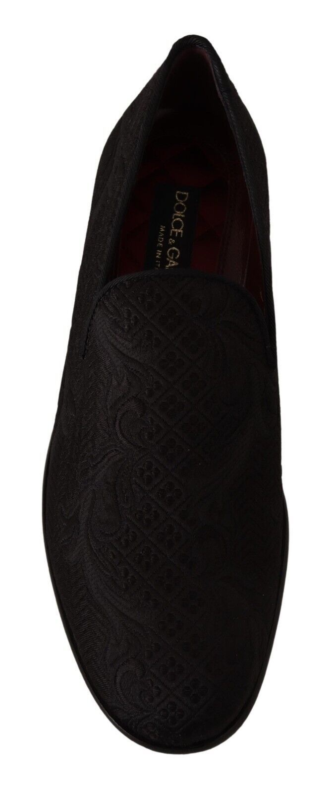 Dolce & Gabbana Black Floral Brocade Slippers