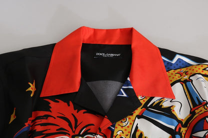 Dolce & Gabbana Multicolor Printed Short Sleeves Casual Shirt