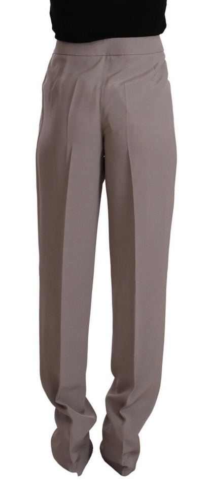 Armani Elegant High Waist Silk Blend Trousers