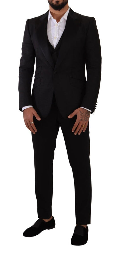 Dolce & Gabbana Sicilia Slim Fit Black Suit Ensemble