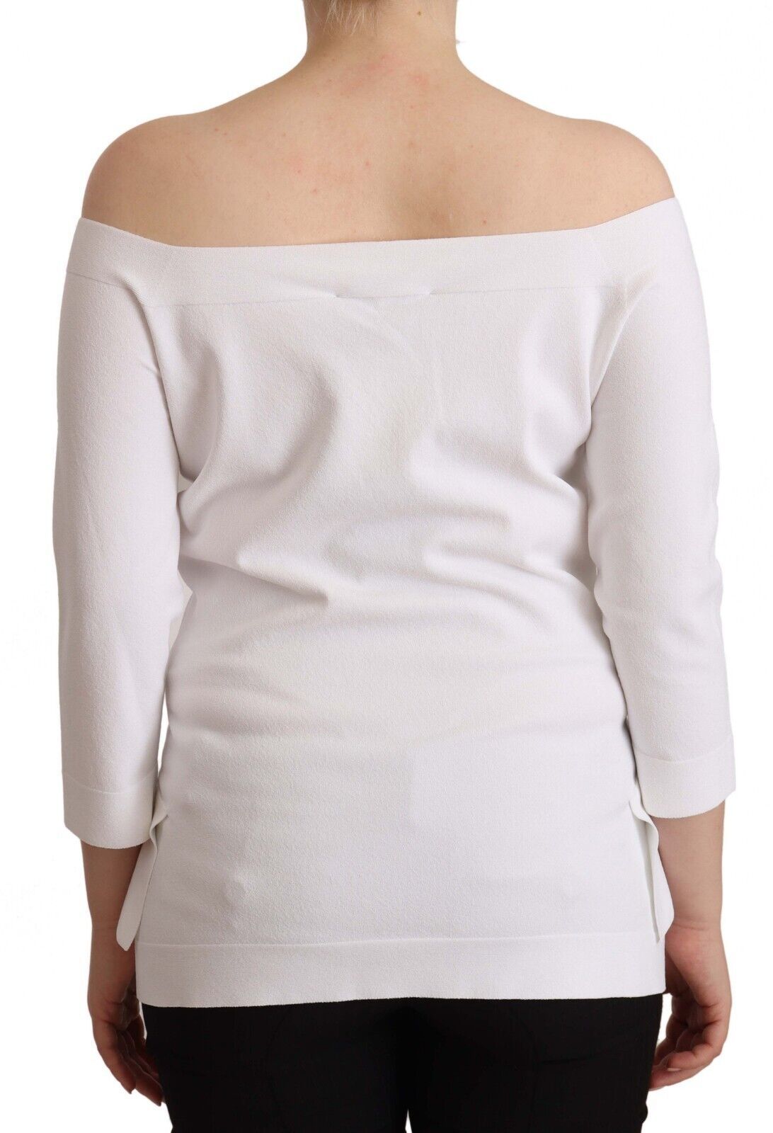 EXTERIOR White Long Sleeves Off Shoulder Women Top Blouse