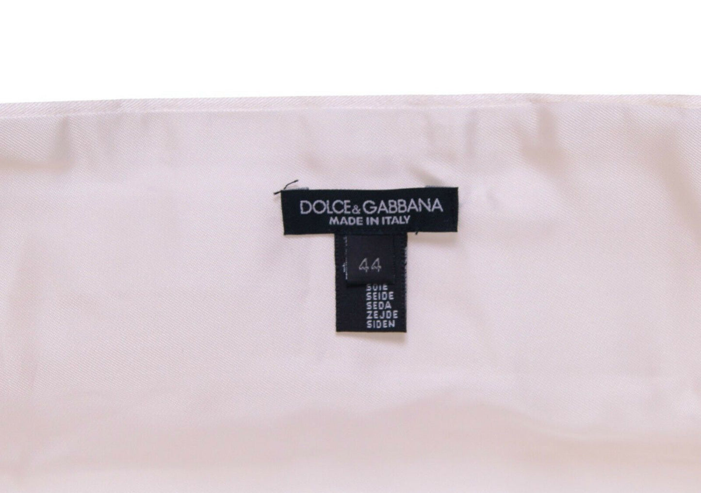 Dolce & Gabbana Elegant White Silk Cummerbund