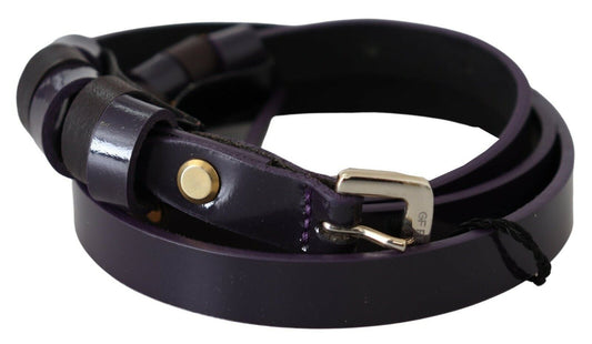 GF Ferre Elegant Violet Leather Fashion Belt