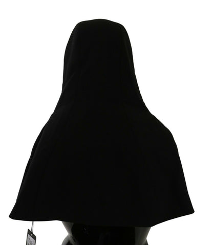 Dolce & Gabbana Elegant Black Hooded Scarf Wrap