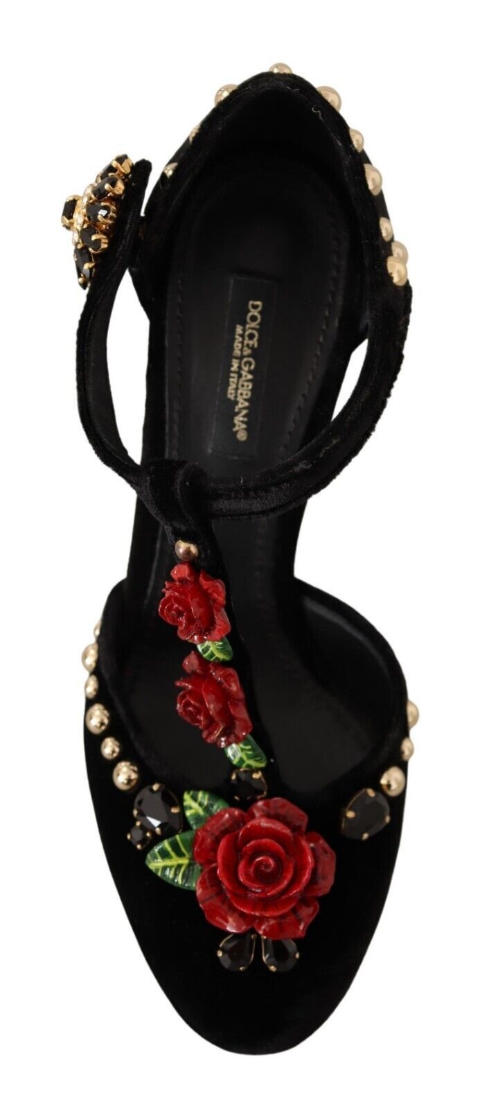 Dolce & Gabbana Elegant Velvet T-Strap Mary Jane Pumps