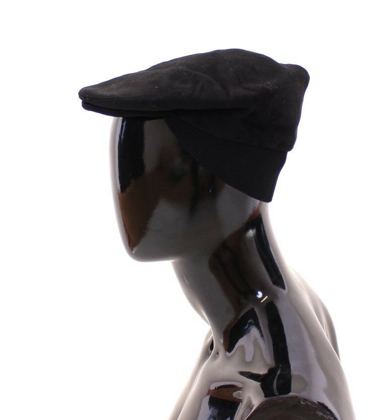 Dolce & Gabbana Sleek Black Newsboy Cap