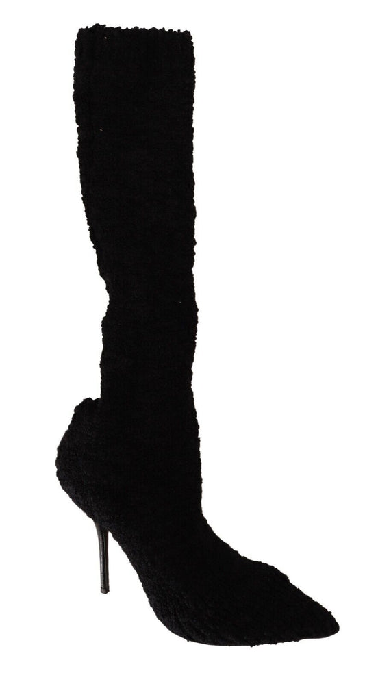 Dolce & Gabbana Chic Black Stretch Sock Boots