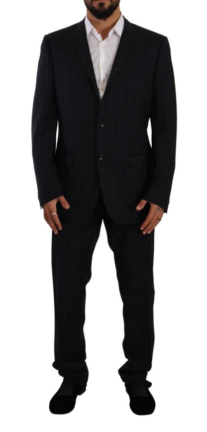 Domenico Tagliente Sleek Grey 2-Piece Mens Suit with Notch Lapels