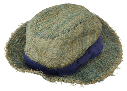 Dolce & Gabbana Multicolor Cotton Straw Bucket Hat