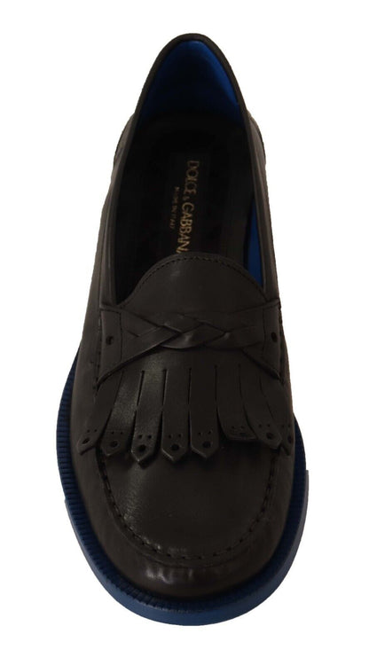 Dolce & Gabbana Italian Luxury Leather Tassel Loafers