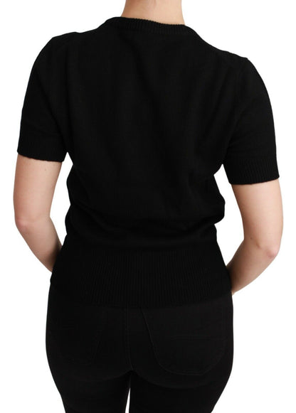 Dolce & Gabbana Elegant Black Cashmere Sweater Top