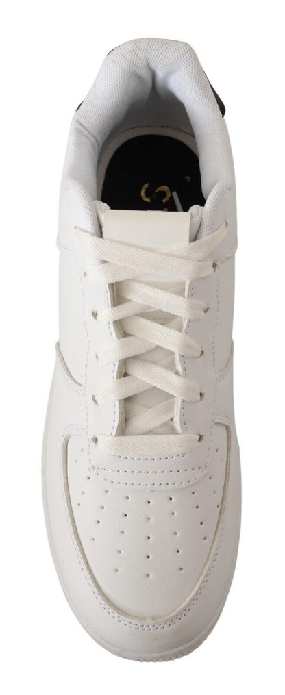 SIGNS Chic White Leather Low Top Sneakers