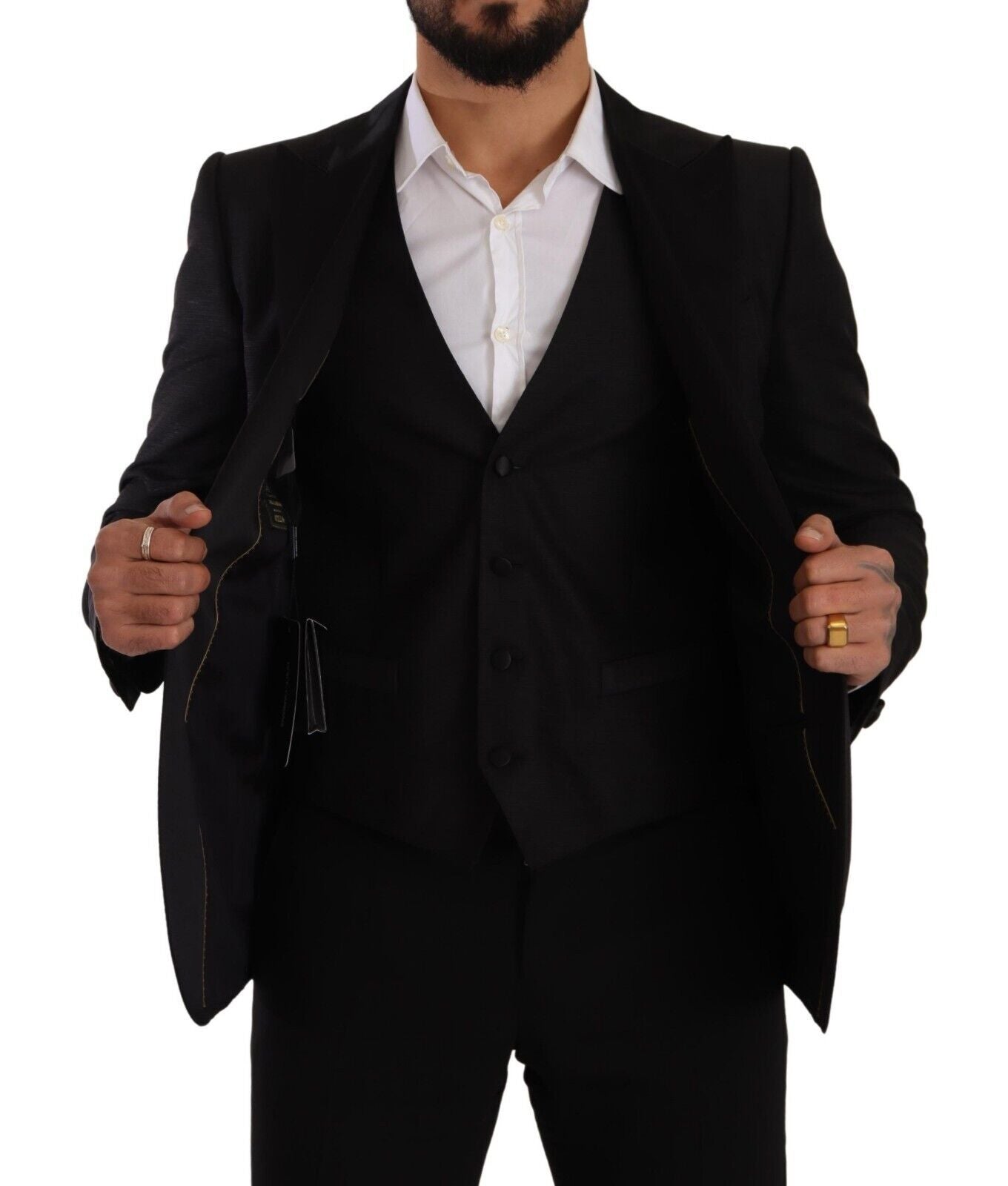 Dolce & Gabbana Sicilia Slim Fit Black Suit Ensemble