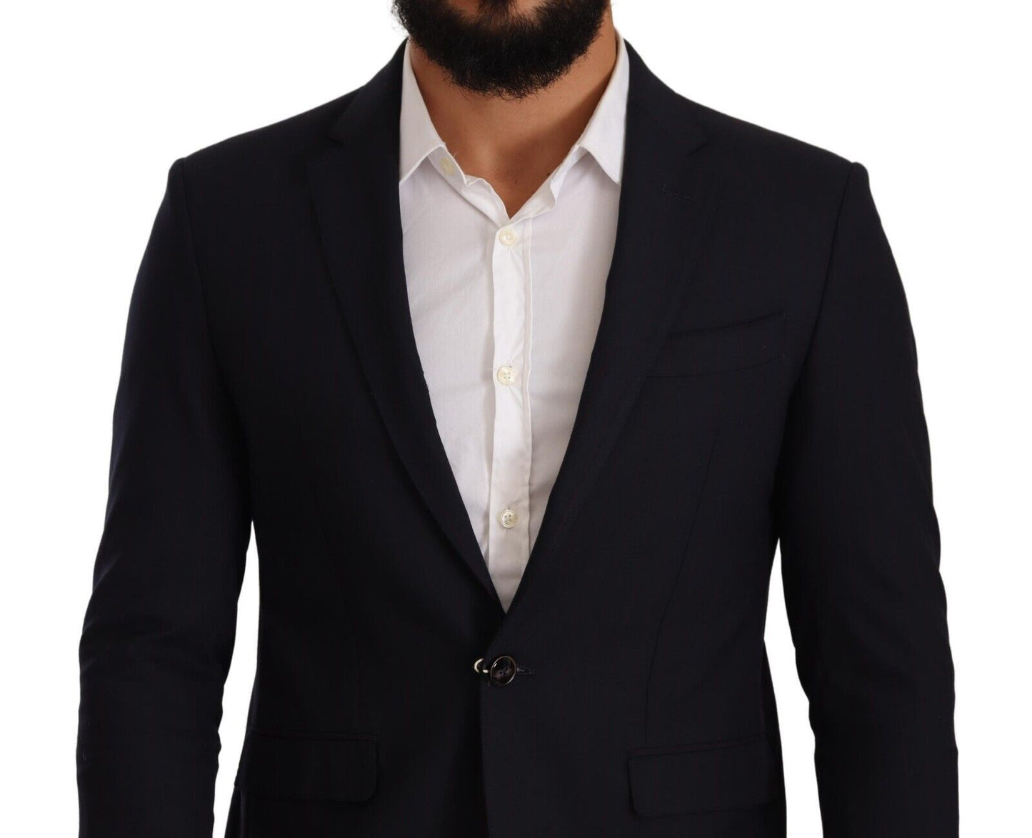 Domenico Tagliente Black Single Breasted One Button Suit Jacket