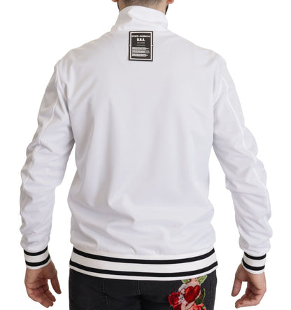 Dolce & Gabbana Sleek White Zip Sweater for Men