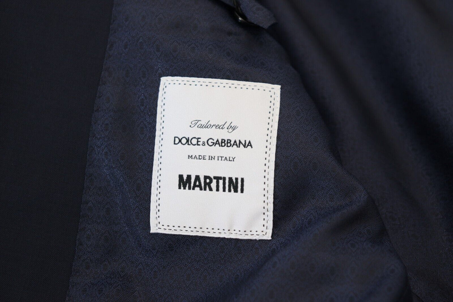 Dolce & Gabbana Dark Blue Wool Single Breasted MARTINI Blazer