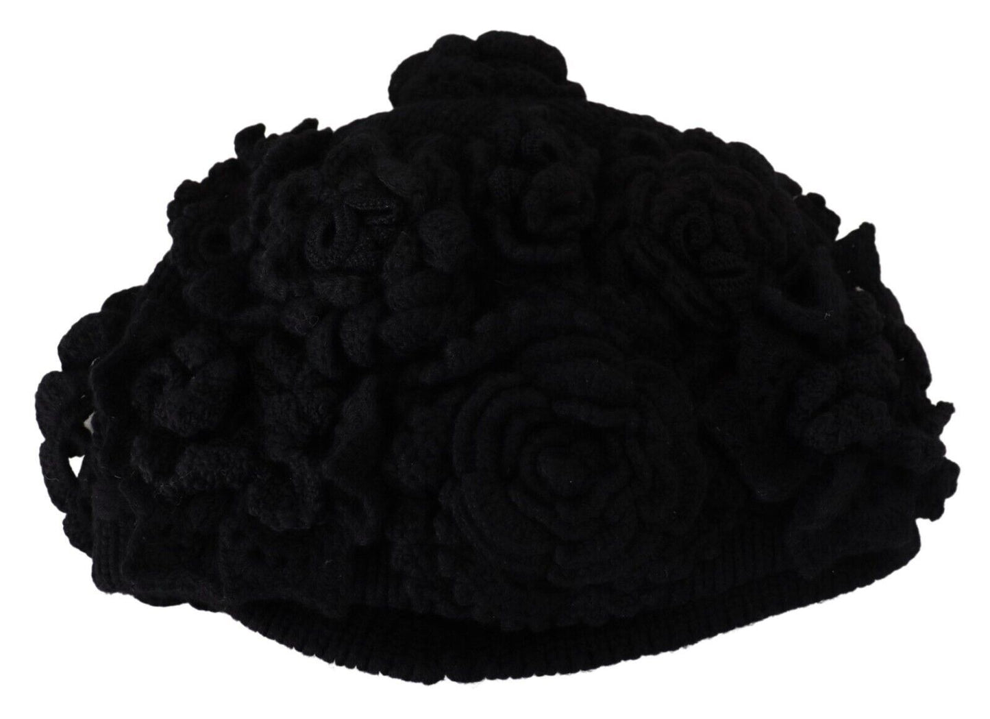 Dolce & Gabbana Elegant Black Virgin Wool Beanie Hat