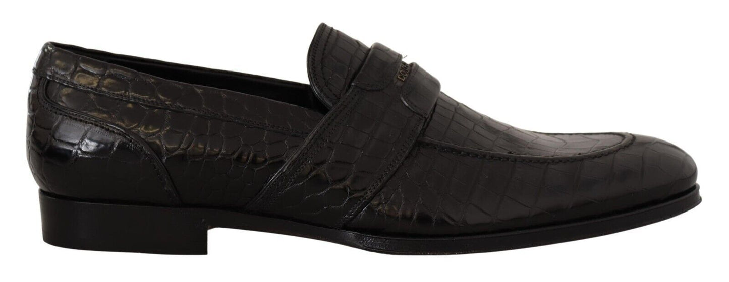 Dolce & Gabbana Elegant Crocodile Leather Moccasin Shoes