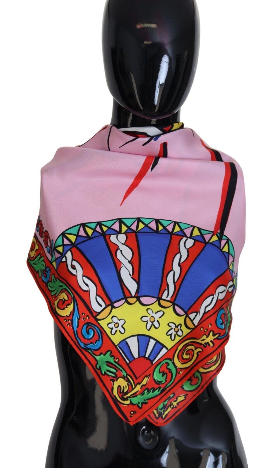 Dolce & Gabbana Multicolor #DGLovesLondon Silk Wrap Scarf
