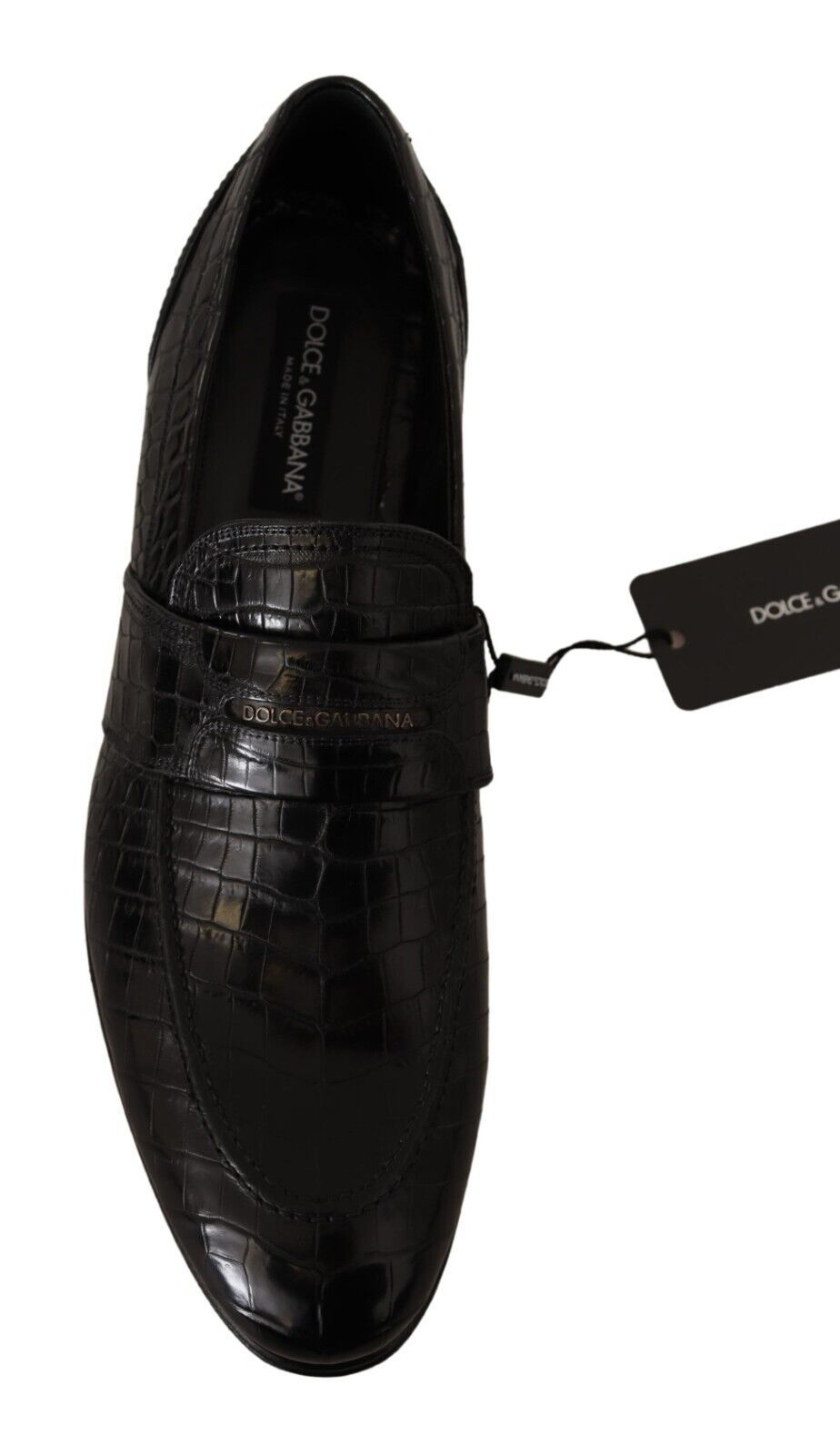Dolce & Gabbana Elegant Crocodile Leather Moccasin Shoes