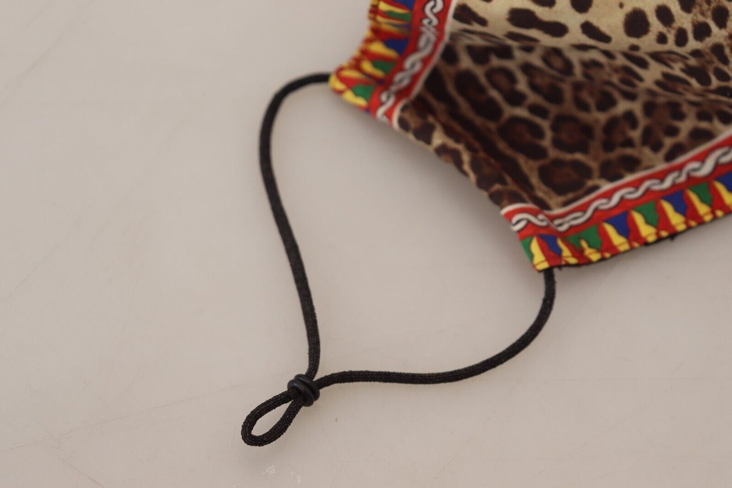 Dolce & Gabbana Multicolor Leopard Floral Elastic Ear Strap Face Mask