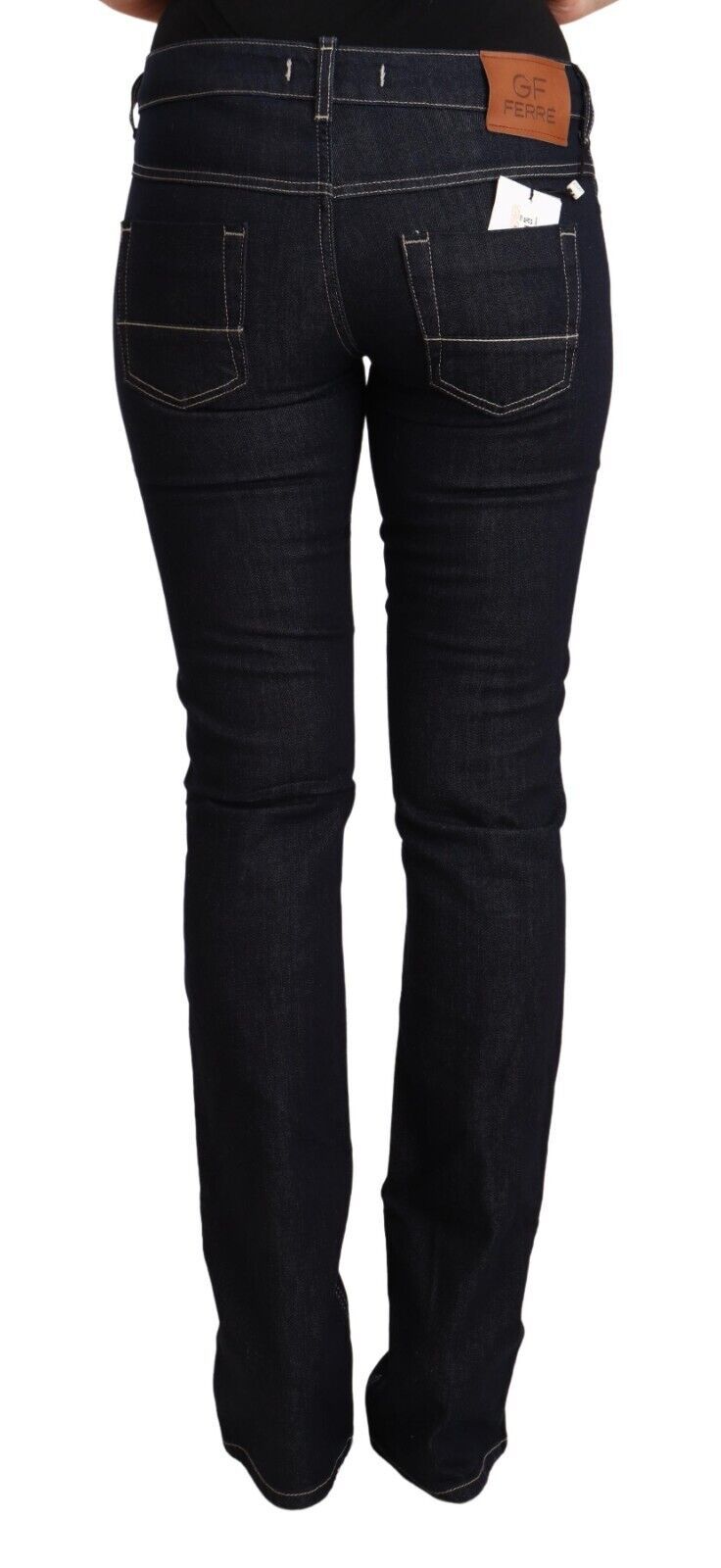 GF Ferre Chic Low Waist Skinny Jeans in Timeless Black