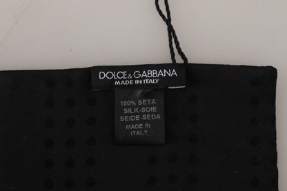 Dolce & Gabbana Dark Blue Fringes Shawl Silk Wool Scarf