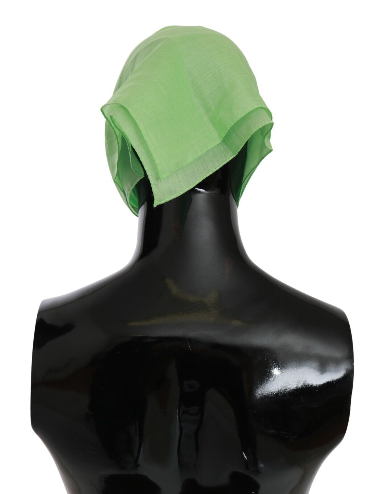 Versace Apple Green Linen Square Foulard Head Wrap Scarf