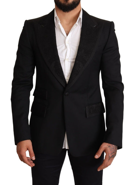 Dolce & Gabbana Elegant Black Slim Fit Blazer Jacket