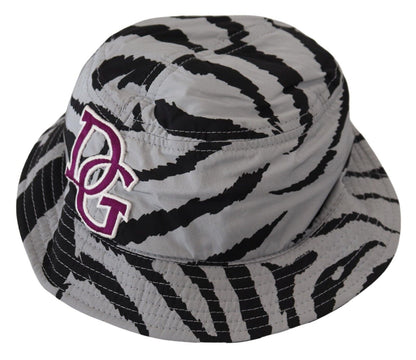 Dolce & Gabbana Multicolor Zebra DG Logo Bucket Hat