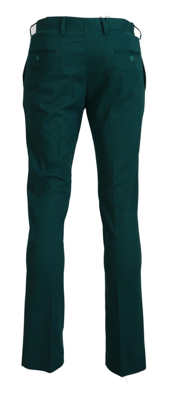BENCIVENGA Green Straight Fit Men Formal Trousers Pants