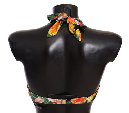 Dolce & Gabbana Chic Multicolor Floral Bikini Top