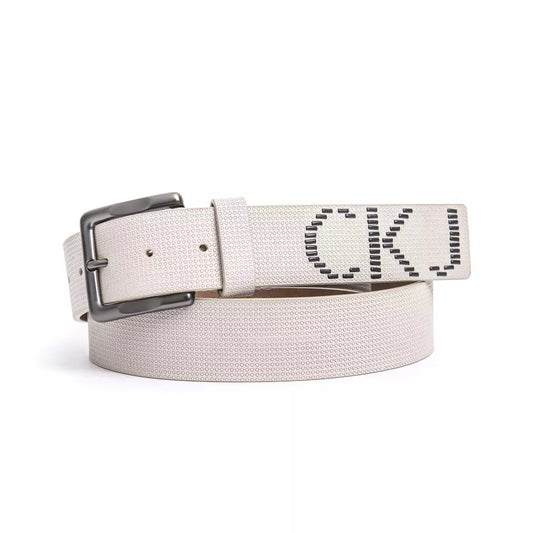 Calvin Klein Jeans Elevate Your Style with Beige Leather Belt