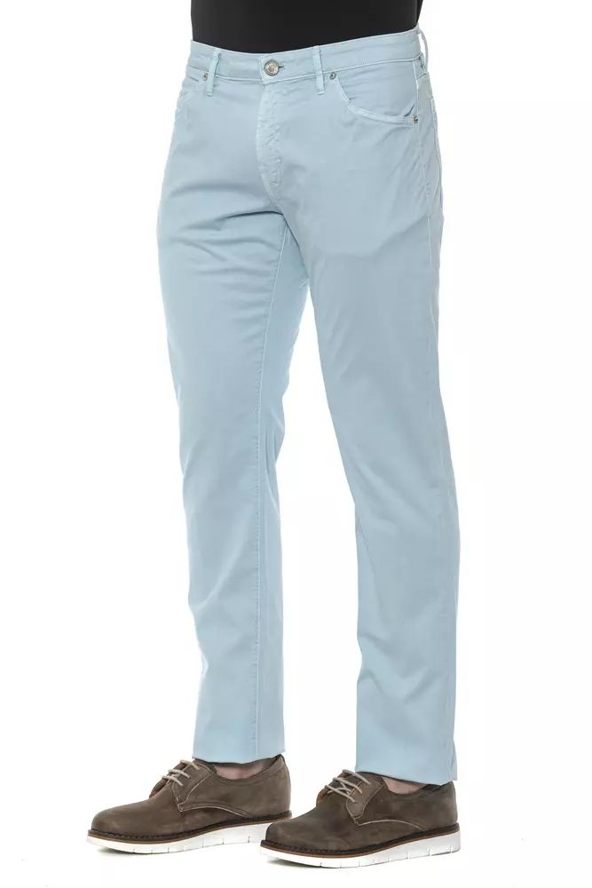 PT Torino Sleek Slim Fit Cotton Blend Trousers