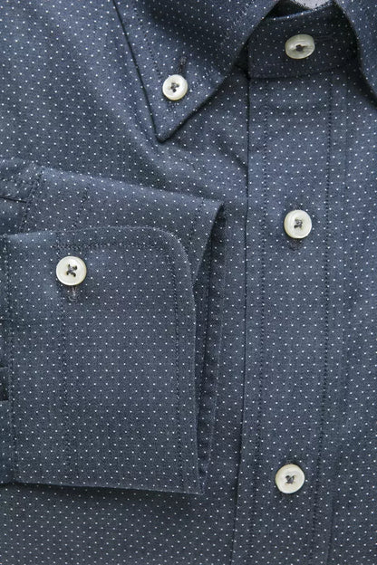 Robert Friedman Classic Blue Cotton Button-Down Shirt