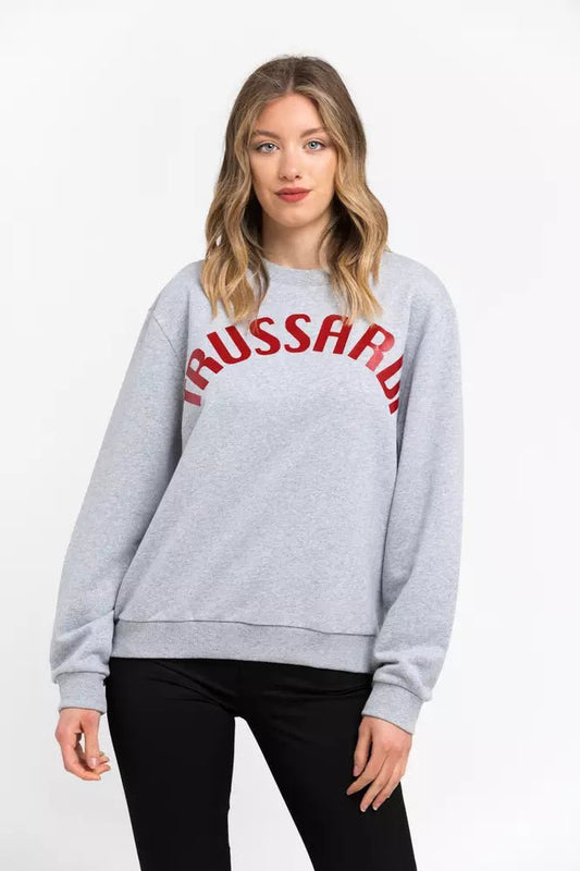 Trussardi Oversized Round-Neck Cotton Blend Sweatshirt