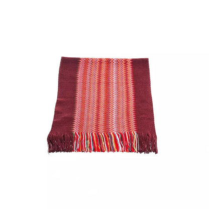 Missoni Vibrant Geometric Patterned Scarf with Fringes