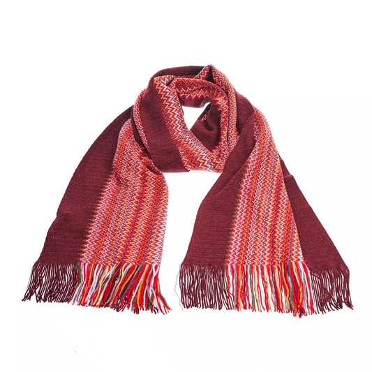 Missoni Vibrant Geometric Patterned Scarf with Fringes