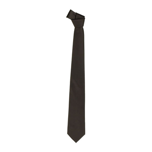 Emilio Romanelli Silk Point Pin Tie in Luxurious Brown