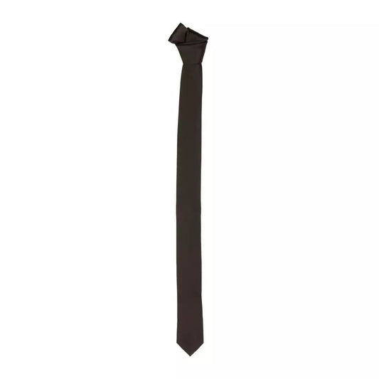 Emilio Romanelli Elegant Burgundy Silk Slim Tie - 40mm
